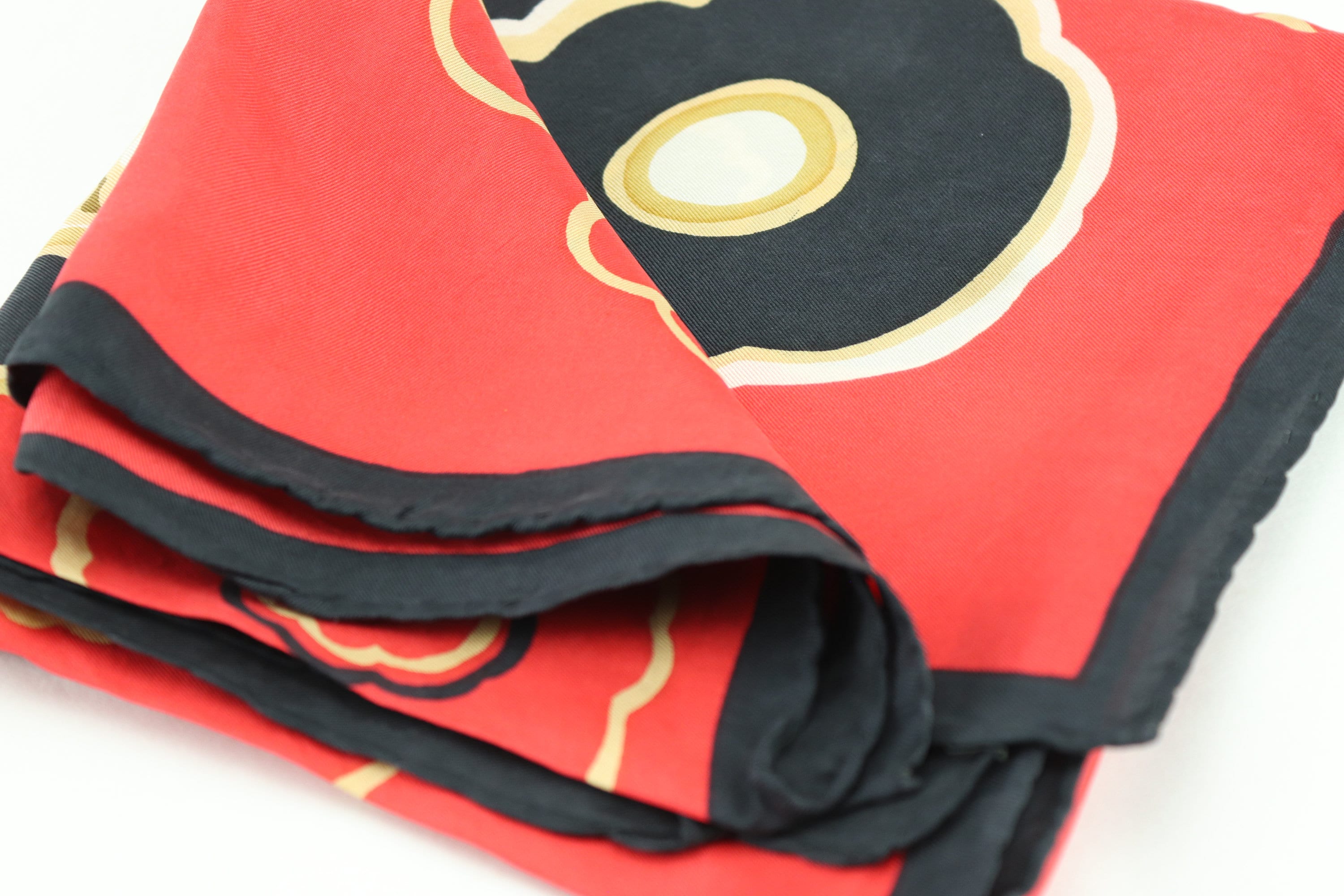 Foulard Carré Vintage Prochownick 1880 En Soie Verte, Pour Femme, Très Bon état
