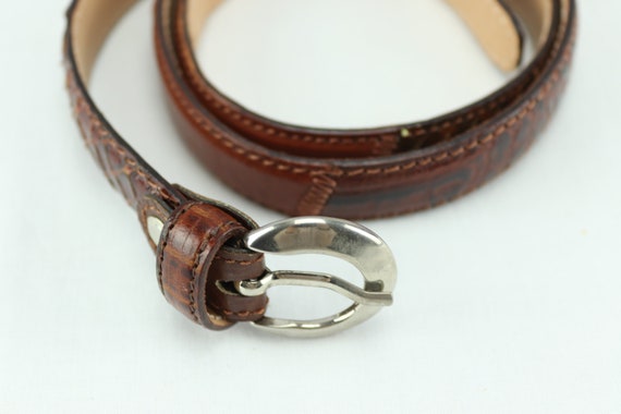 Vintage St. Maarten Belt Vintage St. Maarten Dallas White Belt with Gold Lion Head  main image 2