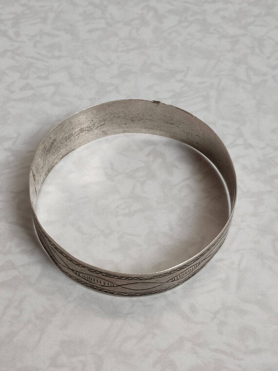 Bracelet artisanal berbère touareg vintage en arg… - image 9
