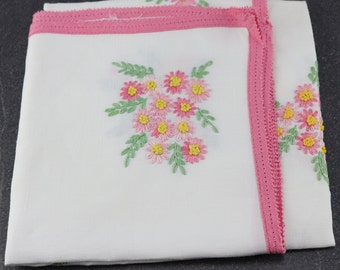 正方形のヴィンテージ刺繍テーブルクロス - Etsy 日本