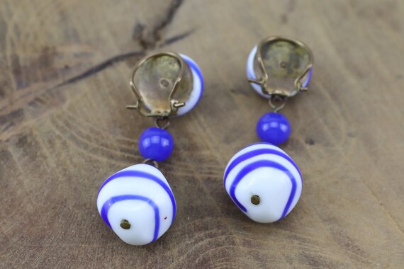 Boucles d'oreilles pendantes clip vintages, bijou… - image 7