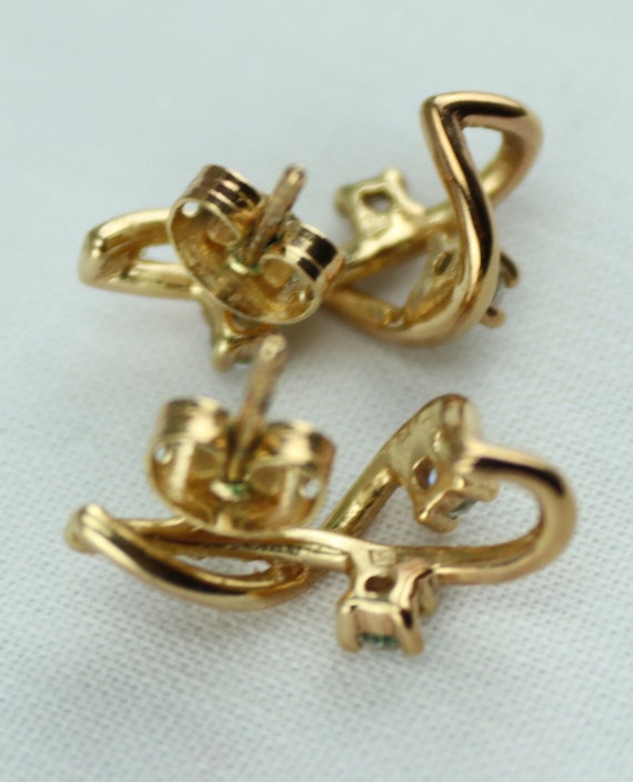 Anciennes Boucles D'oreilles Plaquées Or Jaune – Paire Vintage – Occasion