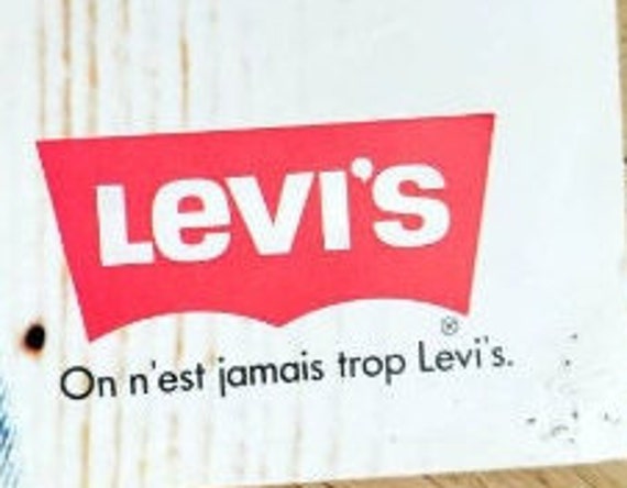 Levi's Jeans Advertising Poster From the 90s, Rare and Levi's Jeans Advertising Poster From the 90s, Rare and