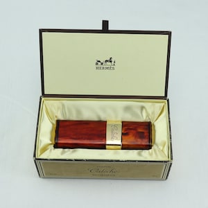 Estuche vintage para recarga de perfume Hermès Calèche de la década de 1970, un estuche antiguo para recargar un perfume Calèche, una recarga de perfume Hermès auténtica, un regalo perfecto para el Día de la Madre.