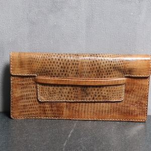 Cartera de cuero vintage, cartera de cuero genuino antiguo, cartera de mano para mujer, regalo para mujer, elegante cartera marrón