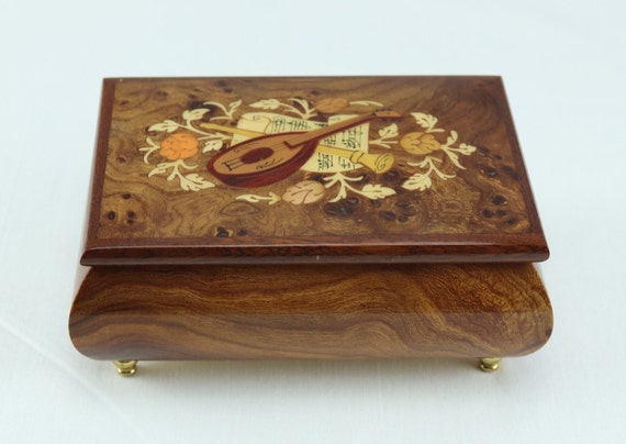 Vintage Romanian Wood Sewing Box- Good for Jewelry, too! Hand