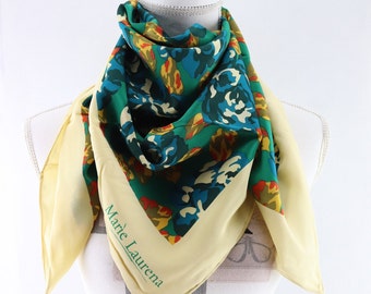 Foulard Carré Voile De Coton Multicolore - Nyva Golden Garden - Des Petits Hauts