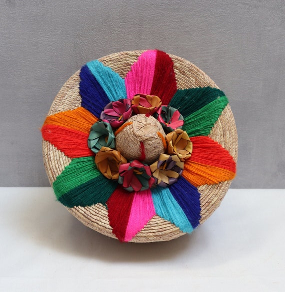 メキシコ バスケット わら製