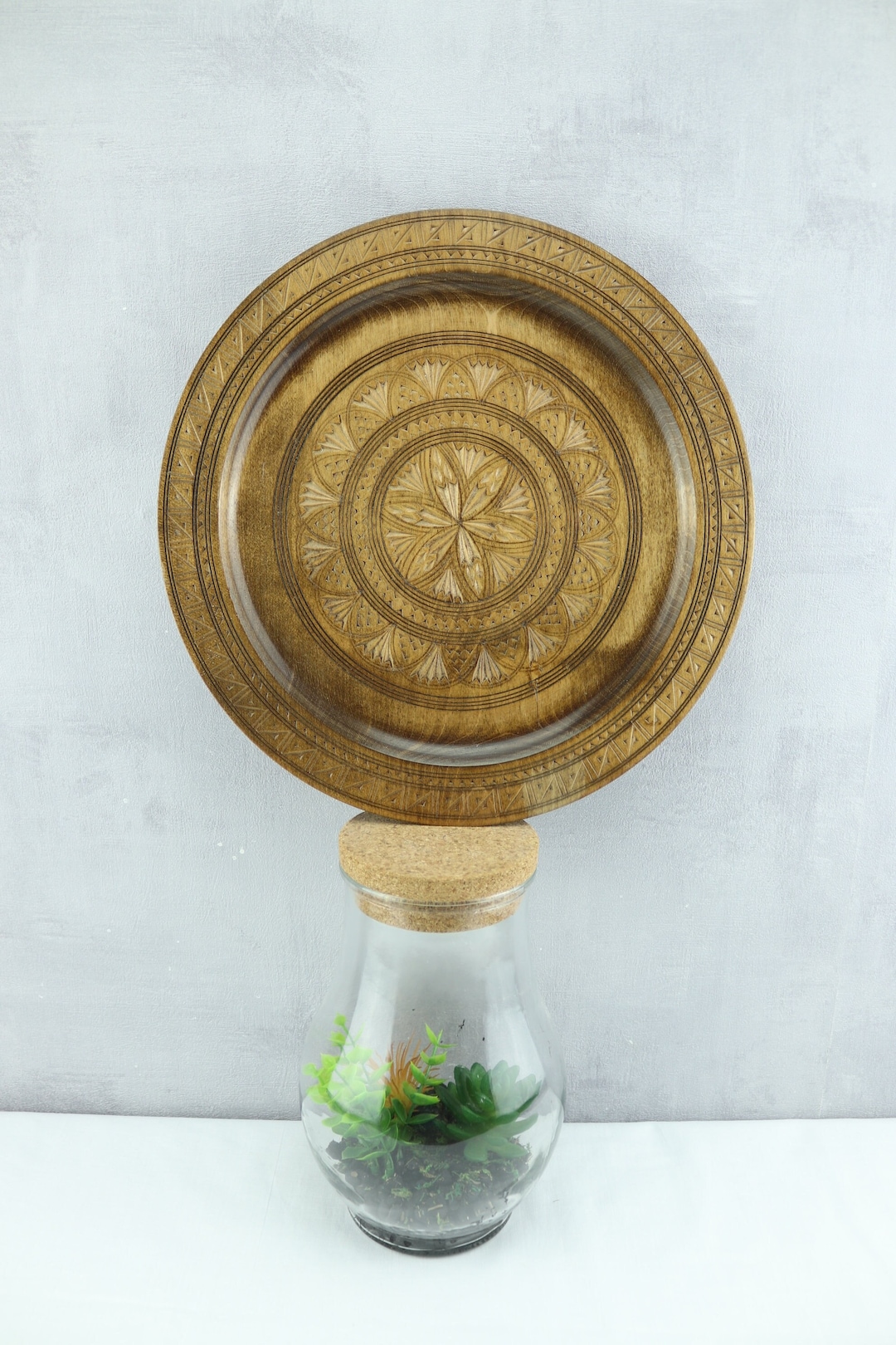 Assiette Décorative Bleue En Verre Gravé à La Main – ‘Pieds-Noirs Et Fier De L’être’
