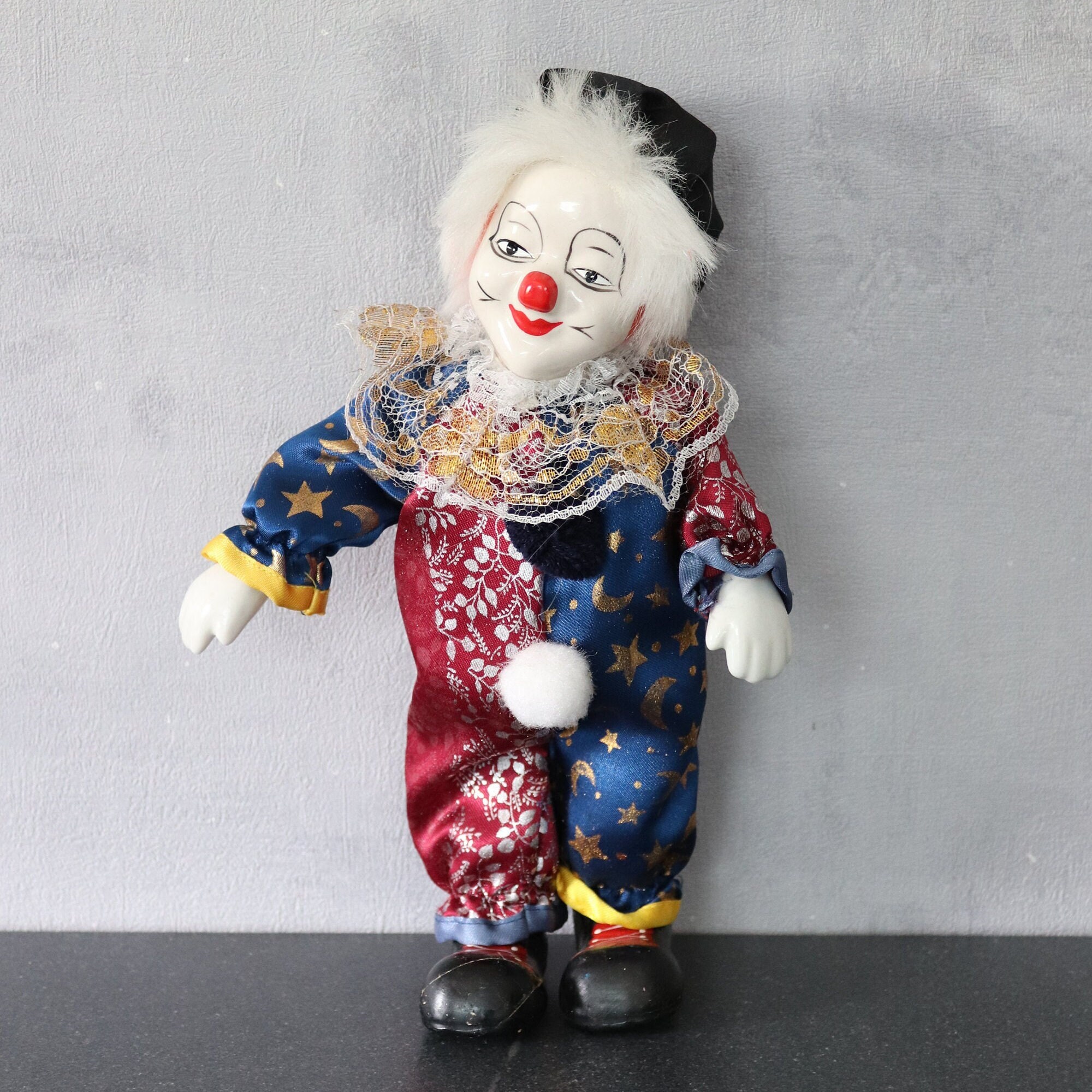 CLOWN AUTOMATE MUSICALE en porcelaine ❤️ des années 60 ❤️ EUR 65,00 - FR