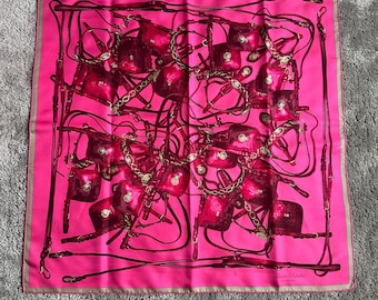 Vintage Hermès "Rebellious Brides" square scarf in genuine silk, authentic Hermès silk square, gift for women, 90 cm silk square