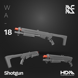 HDM Shotgun for 1/100 Scale Mecha Model Kits