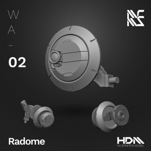 HDM Radome for 1/144 & 1/100 Scale Mecha Model Kits