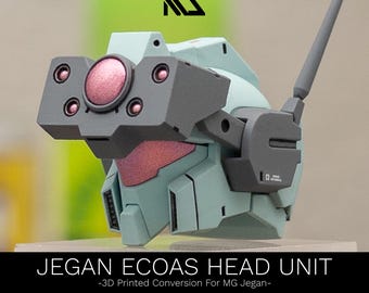 1/100 Scale Jegan ECOAS Detail Up Head (3D printed conversion for MG Jegan)