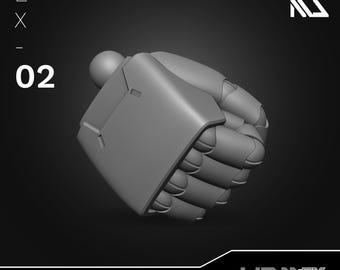 HDM+EX Round Finger Type Hands (Set A: Fists, Trigger Finger, and Open Hands) for 1/144 & 1/100 Scale Mecha Model Kits