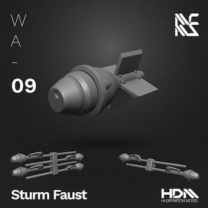 HDM Sturm Faust & Grenade Set for 1/144 Scale Mecha Model Kits