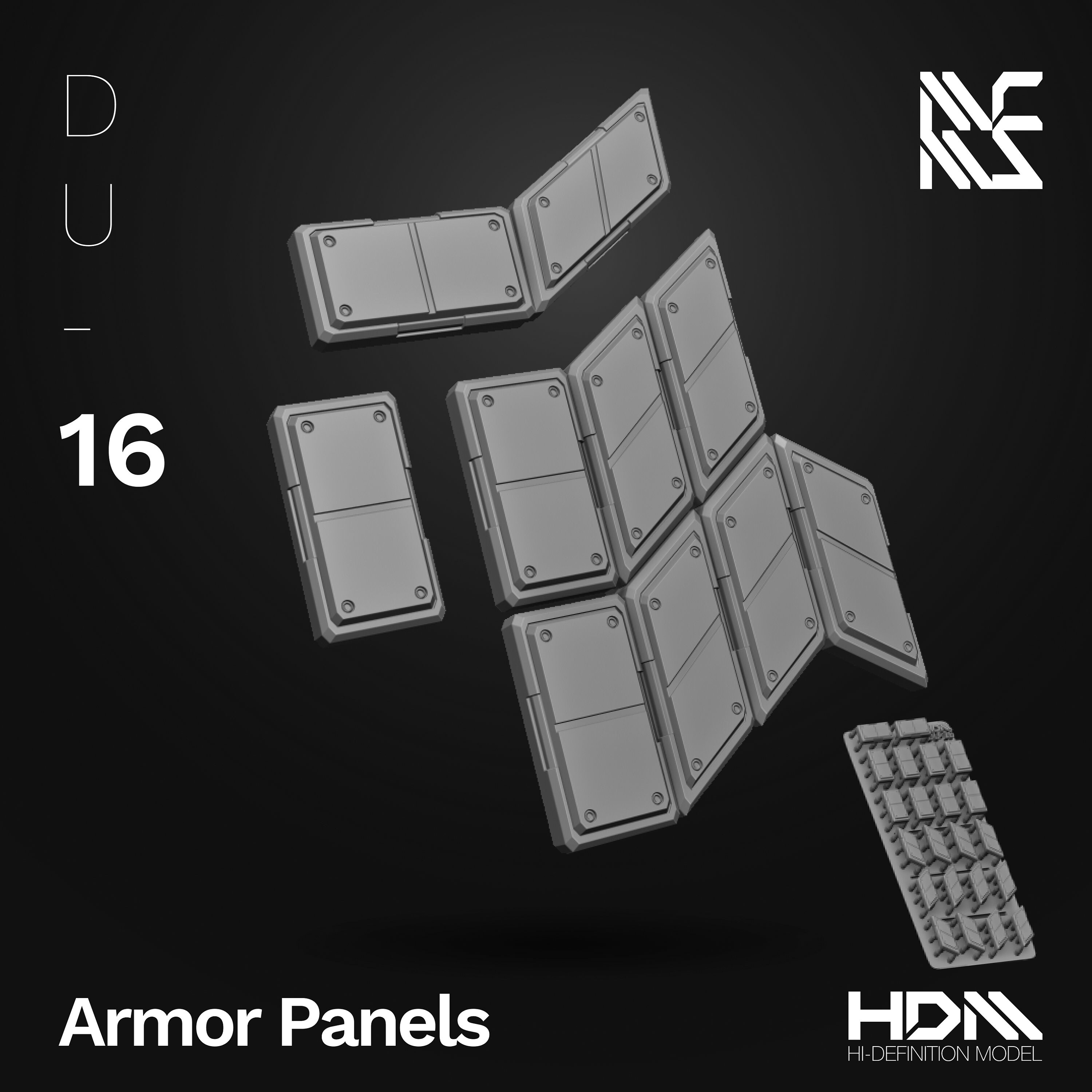 HDM Detail Up Armor Panels for Mecha Model Kits