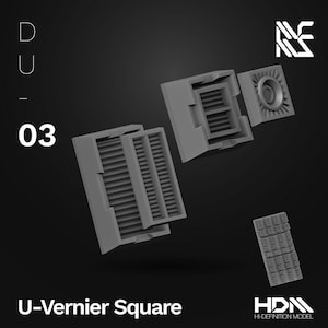 HDM Detail Up U-Vernier Square for Mecha Model Kits