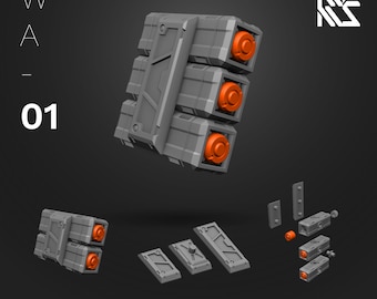 HDM Missile Pod Set for 1/144 & 1/100 Scale Mecha Model Kits