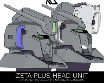 1/100 Scale Zeta Plus Detail Up Head (3D printed conversion for MG Zeta Plus)