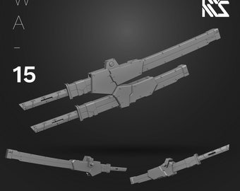 HDM Dual Katanas for 1/100 Scale Mecha Model Kits