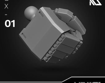HDM+EX Square Finger Type Hands (Set A: Fists, Trigger Finger, and Open Hands) for 1/144 & 1/100 Scale Mecha Model Kits