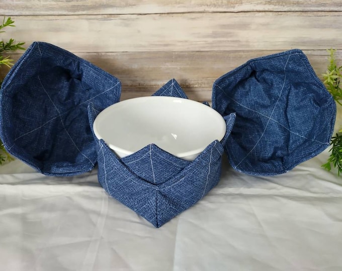Single, Set 2 or 4 Reversible Microwave Bowl Cozies, Ice Cream Cozy