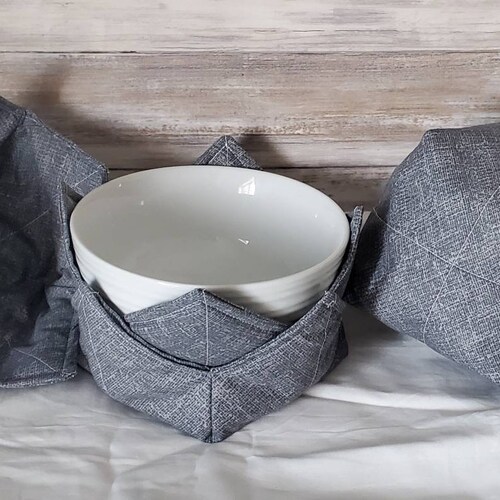 Single Set 2 or 4 Reversible Microwave Bowl Cozies Ice Cream Etsy