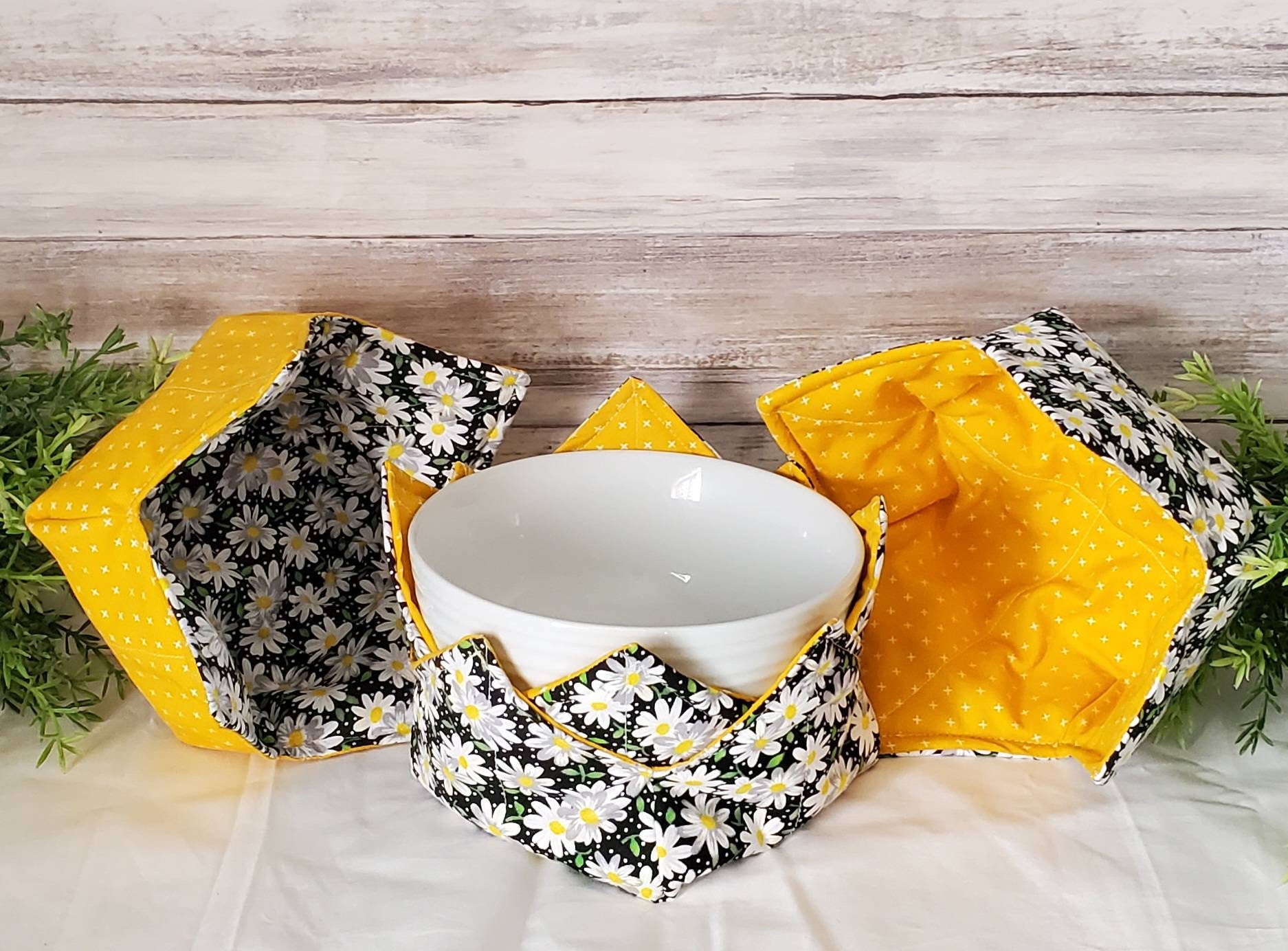 100% Cotton Hot Pad Pot Holder * Reversible Microwavable Soup Bowl Cozy 100% Cotton Hot Pad Pot Holder * Reversible Microwavable Soup Bowl Cozy