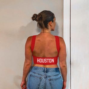 Houston Backless Top | University of Houston | Women&#39;s Double Lined Butter Soft Crop Top