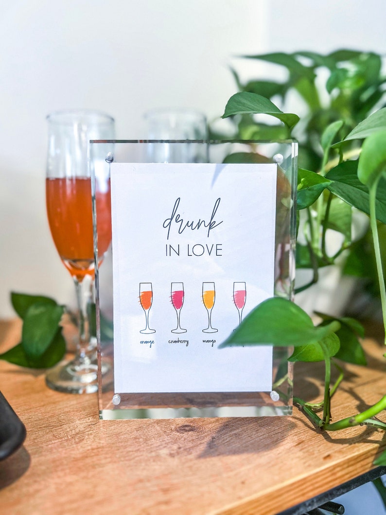 Mimosa Bar Frame Drunk in Love Etsy
