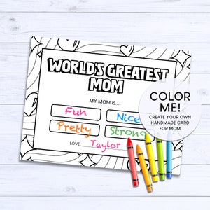 Tarjeta imprimible del Día de la Madre Color Me