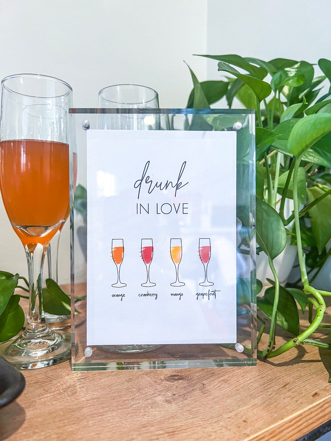 Mimosa Bar Frame Drunk in Love Etsy