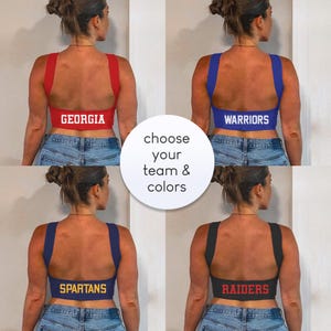 Game Day Backless Tank | Customize Your Team & Colors | Women&#39;s Double Lined Soft Stretch Backless Tank Top