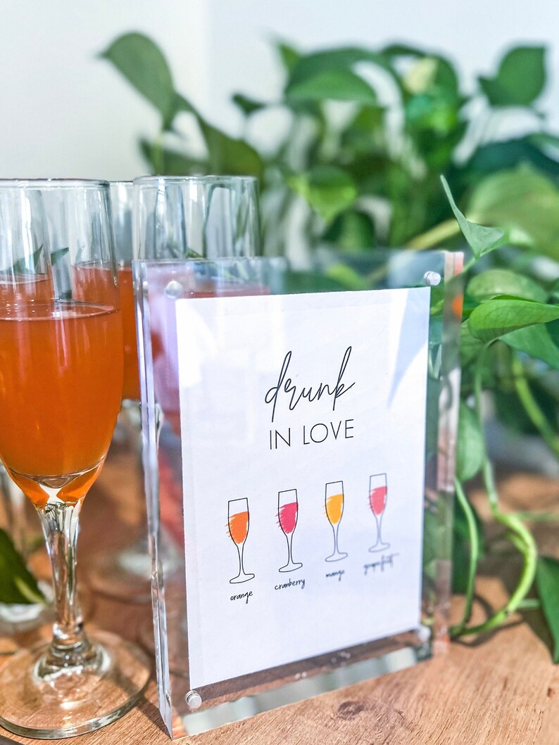 Mimosa Bar Frame Drunk in Love Etsy