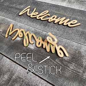 Permanent Adhesive Wood Cutout, Custom Word, Laser Cut Text,  3D Lettering for Signs, Personalized Signage