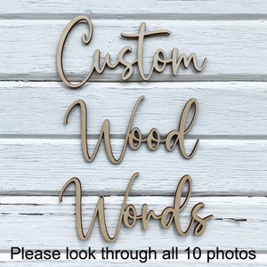 Custom Wood Word | Name Cutout | Personalized Text | 3D Lettering | Wood Letters for Crafts
