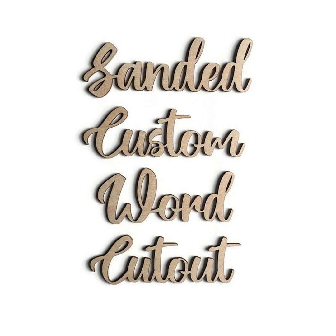 Custom Wood Word, Wooden Name Cutout, Personalized Text, 3D Lettering