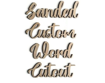 Custom Wood Word Cutout: Personalized 3D Lettering