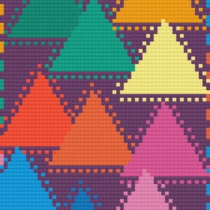 Three's a Triangle Cross Stitch Pattern PDF, Modern Cross Stitch ...