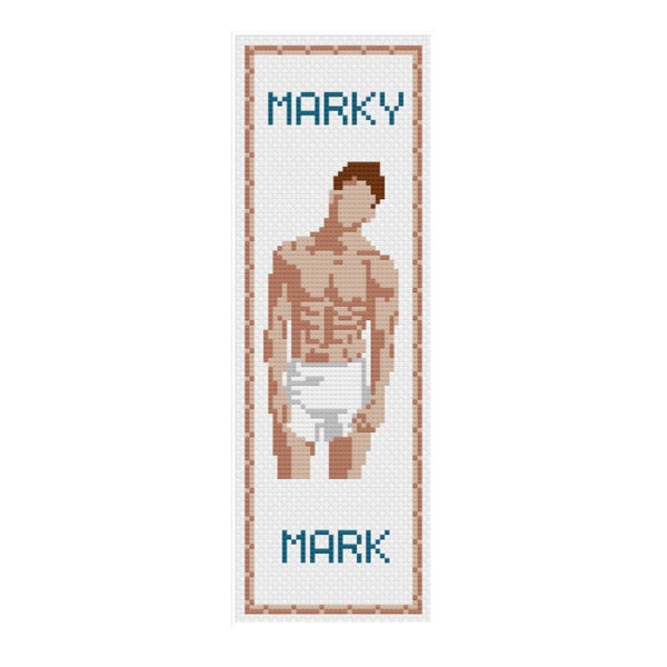 Marky (Book)Mark Bookmark Cross Stitch Pattern PDF, Modern Cross Stitch Bookmark, Cross Stitch Bookmark, Digital Download, Funny Bookmark