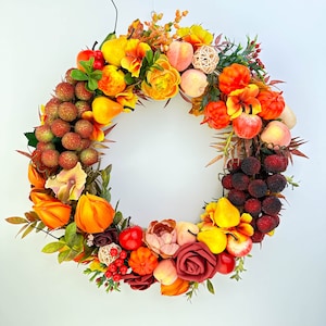 Herbstkranz Danksagung Geschmack Herbst Haustürkranz Herbsttürkranz Kranz für Herbst Herbstkranz Herbstkranz Kürbisfrüchtekranz