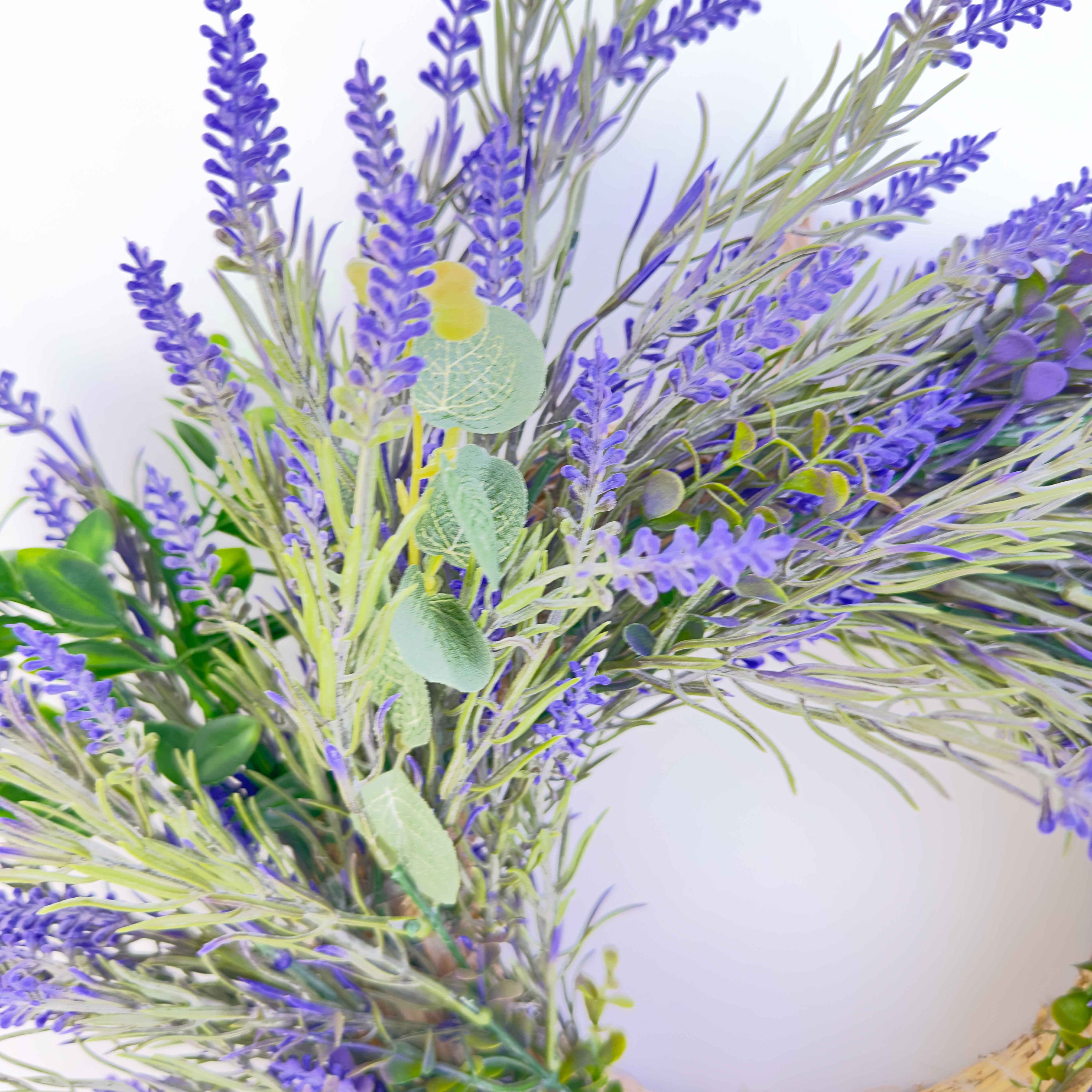 Ghirlanda Artificiale Di Lavanda Per Porta - 48 Cm, UV Resistant, Per