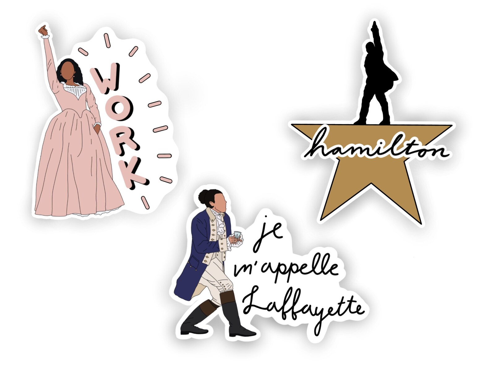 Hamilton Sticker Pack Angelica Schuyler Work Je mappelle Etsy