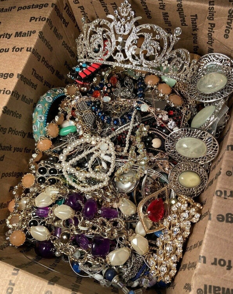 Lot of Costume Jewelry - Unsearched and Untested, Vintage to Modern - Grab Bag/Box 
