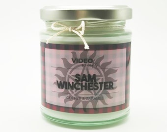 Sam Winchester / Supernatural / Vela de soja de 7 oz / Café