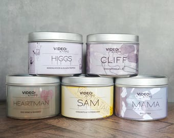 Little box of Death Stranding | 5 4oz Soy Candles | Sam, Higgs, Mama, Heartman, Cliff.