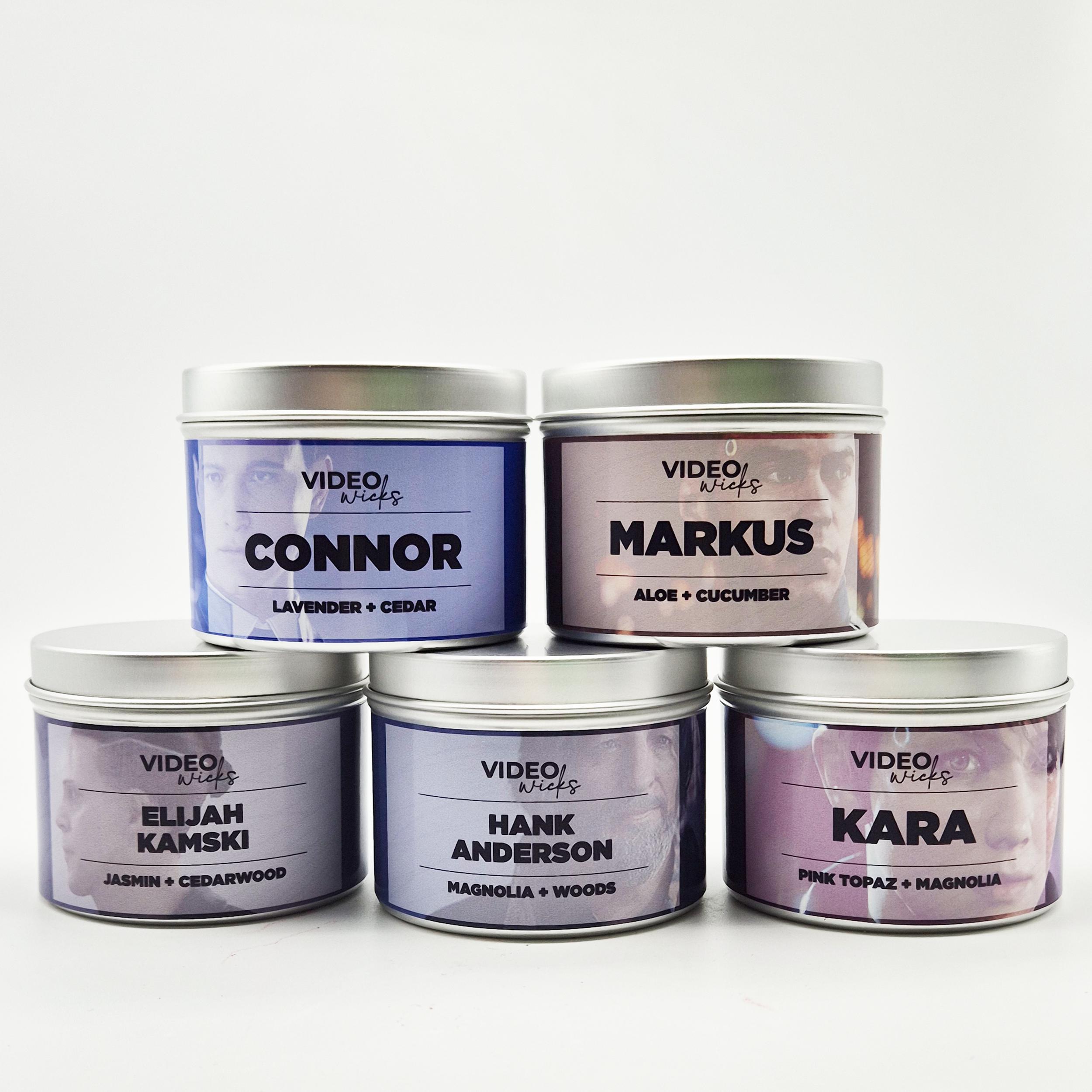 Little box of Detroit | 5 4oz Soy Candles | Hank, Connor, Elijah, Markus, Kara.