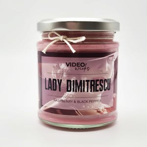Lady Dimitrescu | Resident Evil | 7oz Soy Fandom Candle | Highly Scented | Raspberry, Peppercorn.