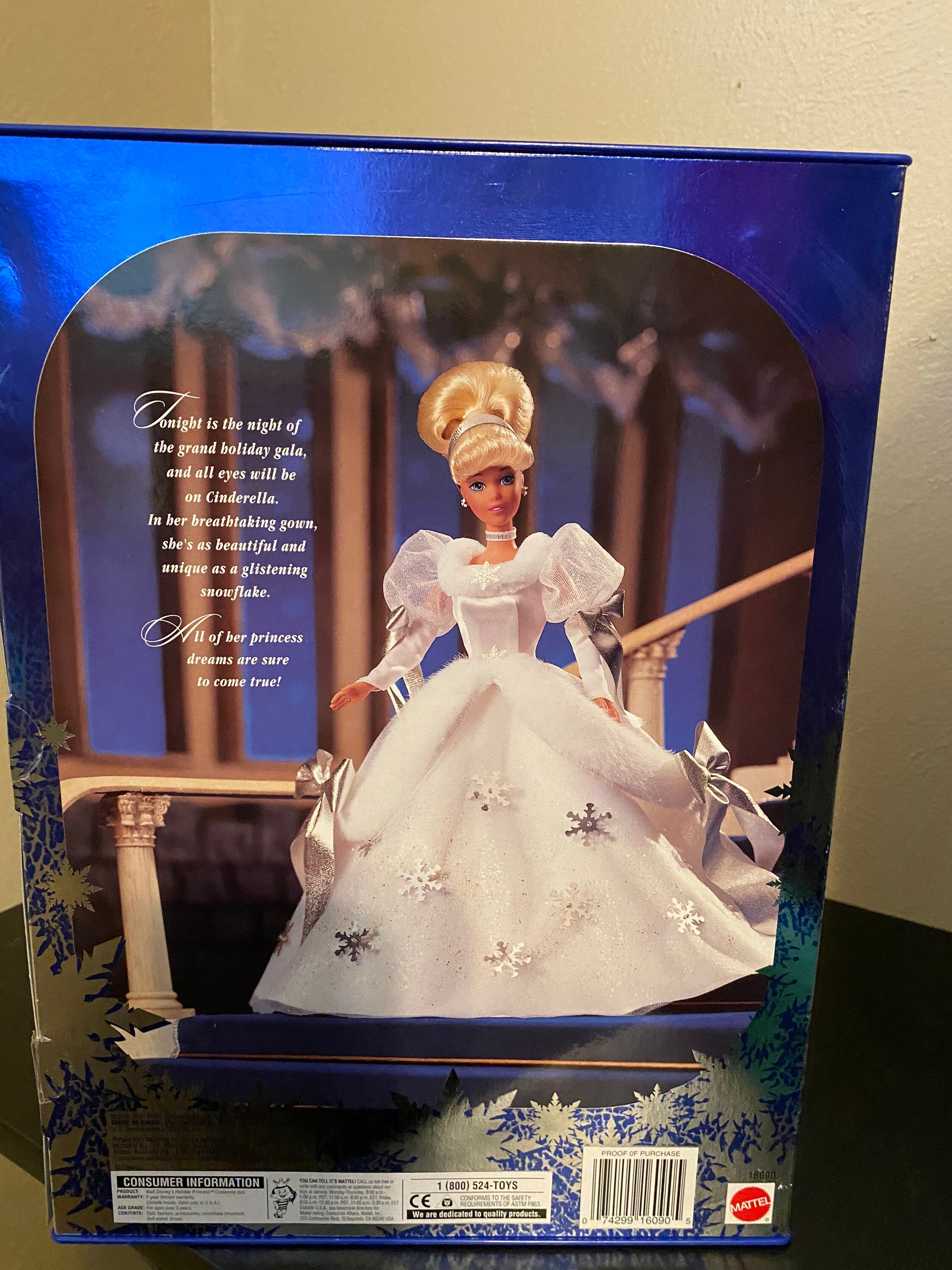 1996 Holiday Princess Special Edition Walt Disneys Cinderella Doll